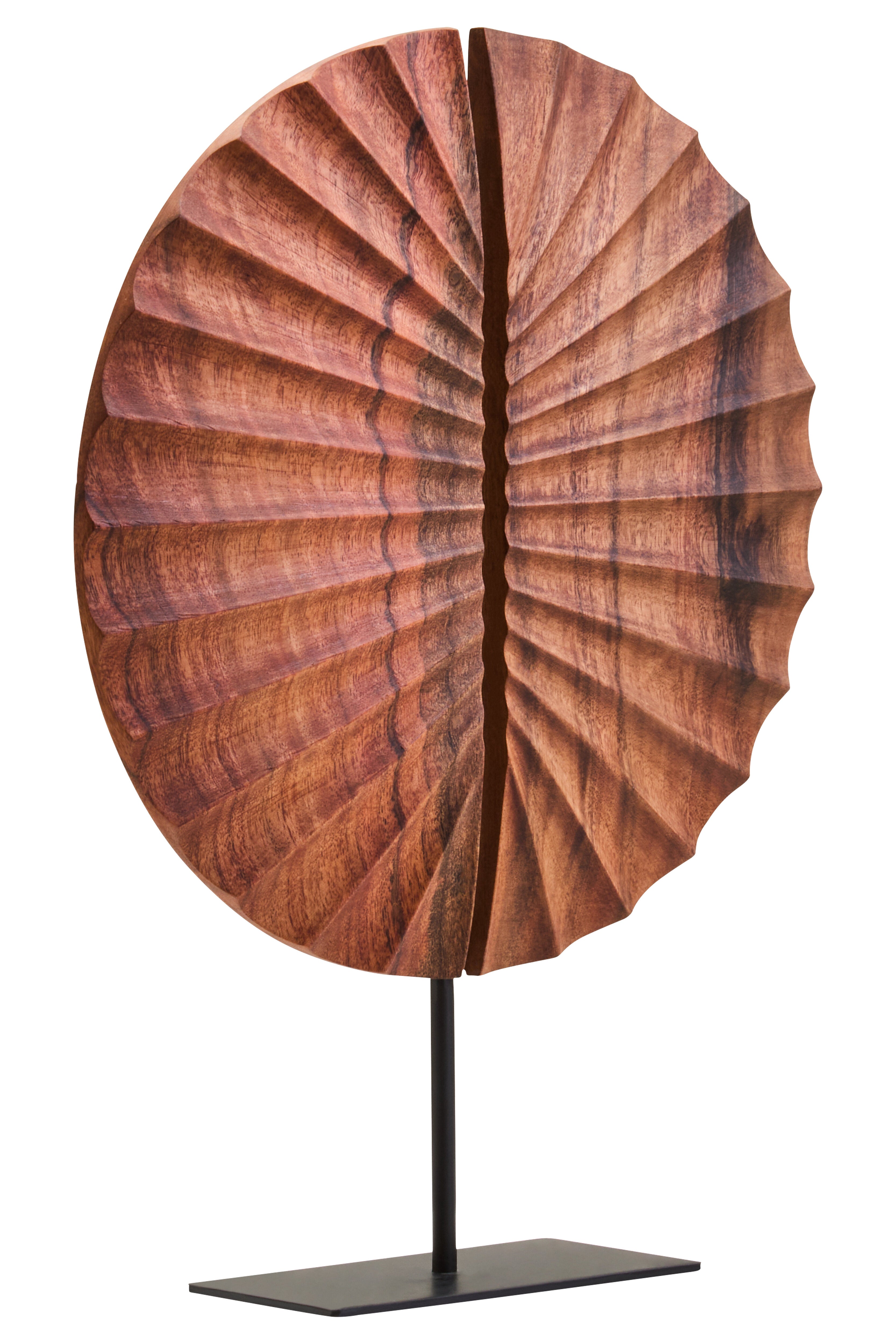 Lindos Brown Wood Sculpture With Black Base